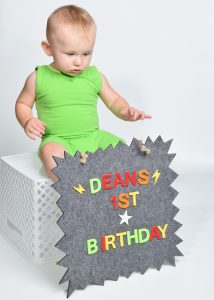 1st Birthday Board Message Card