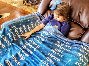 Sight Word Homeschool Blanket Kids Students