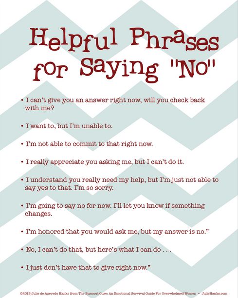 Instead of Saying No Phrases