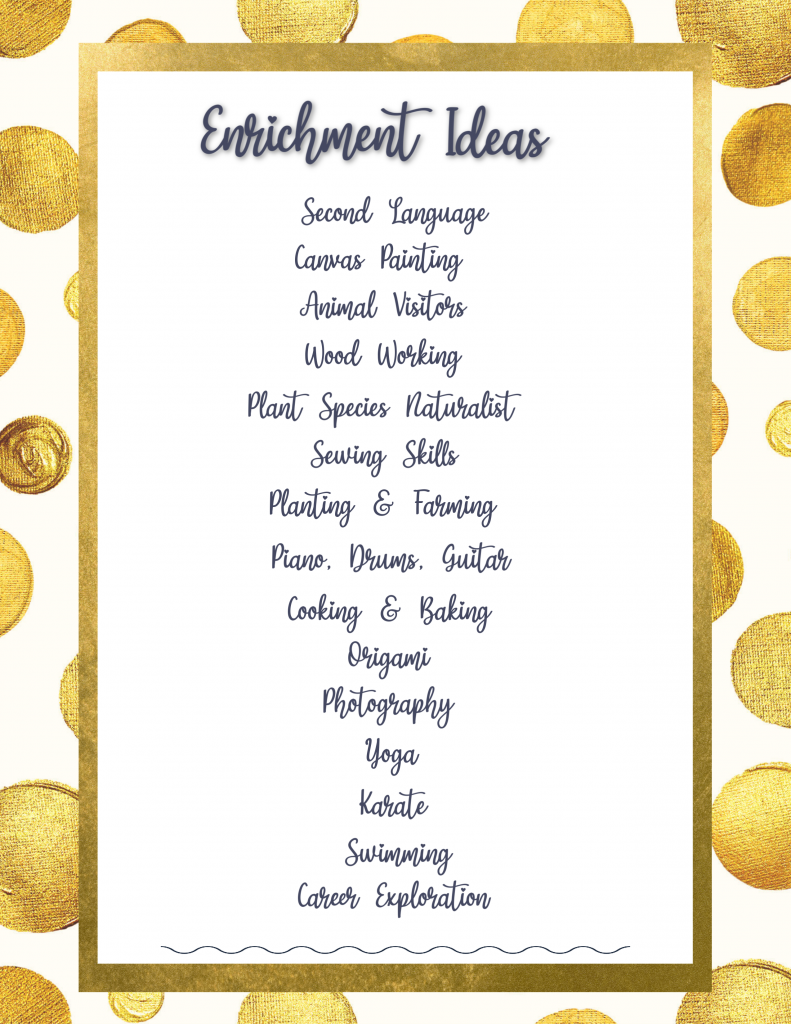 Enrichment Ideas Home School Remote Virtual Learning